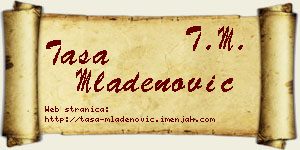 Tasa Mladenović vizit kartica